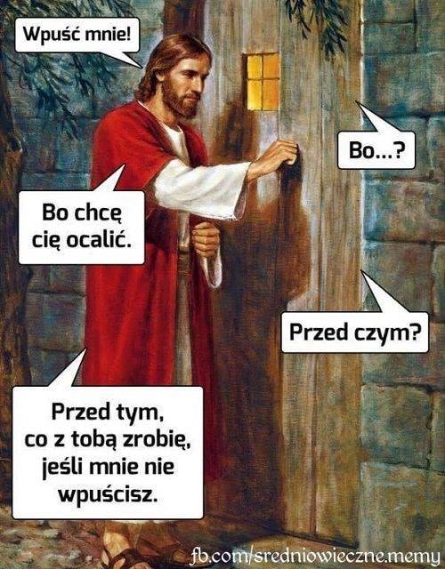 jezus puka do drzwi
