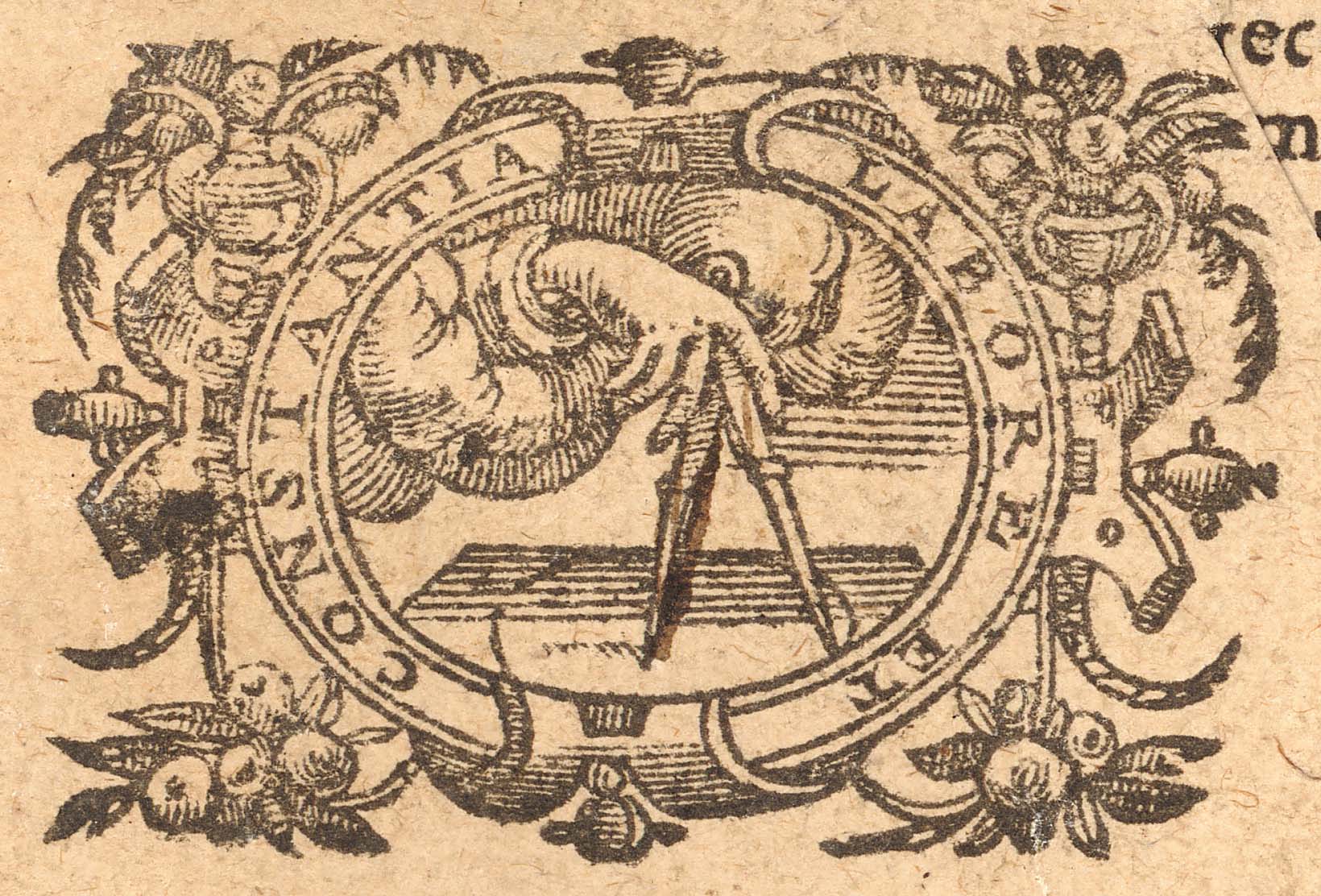 Plantin_emblema_from_title_page_of_Lucanus_De_bello_civili_ed-_Pulmann_1592